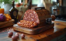 Trancheuse saucisson manuelle en bois pour ravir vos invités